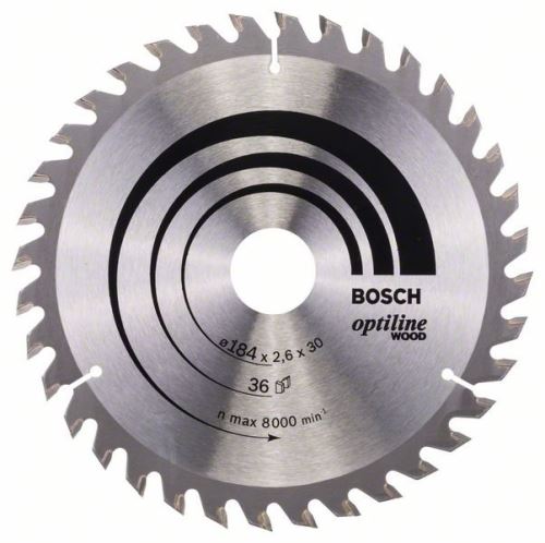 BOSCH Pânză de ferăstrău Optiline Wood 184 x 30 x 2,6 mm, 36 2608640611