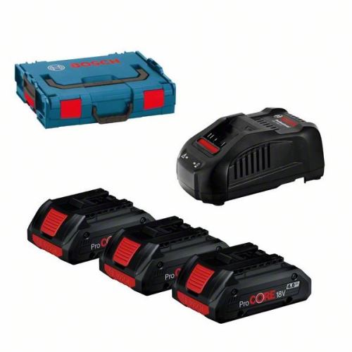 BOSCH Acumulator 3x baterie ProCORE18V 4.0Ah + GAL 1880 CV L-BOXX 0615990L1R