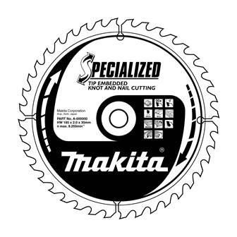 Pânză de ferăstrău pentru lemn MAKITA SPECIALIZED cu dinți încastrați 235x2,3x30 mm 20 dinți B-09379