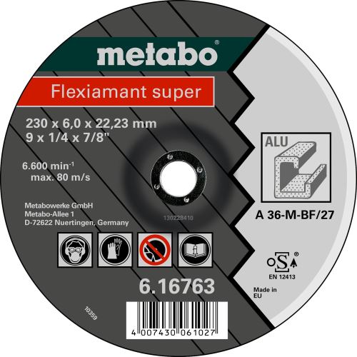 METABO Disc de șlefuit - metale neferoase 230x6,0x22,2 616763000