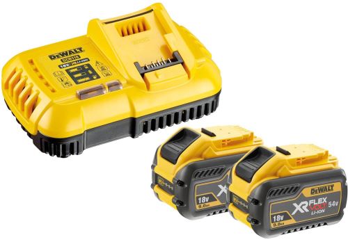 Încărcător DeWALT XR FLEXVOLT + baterie 2x 9.0Ah DCB118X2