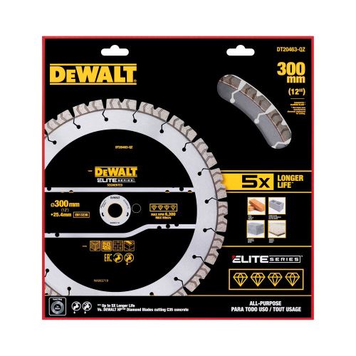 Pânză de ferăstrău cu diamant segmentat DeWALT, 300 mm DT20463