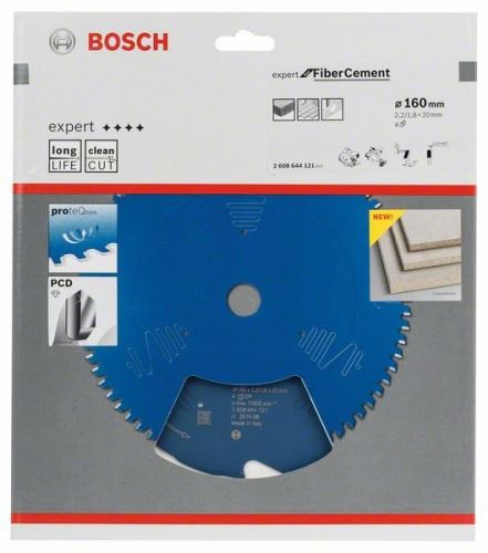 Pânză de ferăstrău BOSCH Expert pentru fibrociment 160 x 20 x 2,2 mm, 4 2608644121