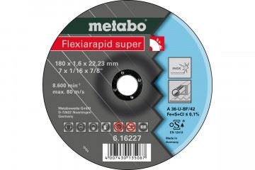 METABO Disc de tăiere-oțel-FLEXIARAPID SUPER 180x1,6x22,2 616227000