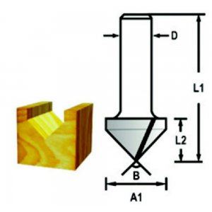 MAKITA tijă de tăiere cu fante în formă de V 12 mm, 12,7x12,7x54 mm D-47911