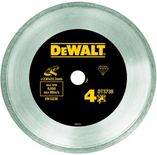 Disc de tăiat plăci DeWALT Diamond, 230 x 22,2 mm DT3738