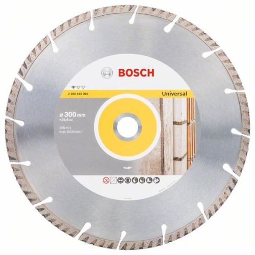 Disc de tăiere cu diamant BOSCH Standard pentru universal 300 × 25,4 300x25,4x3,3x10mm 2608615069