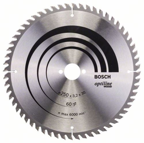 BOSCH Pânză de ferăstrău Optiline Wood 250 x 30 x 3,2 mm, 60 2608640729