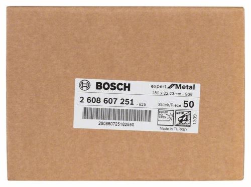 Disc abraziv fibră BOSCH R444, Expert pentru metal D = 180 mm; K = 36 2608607251