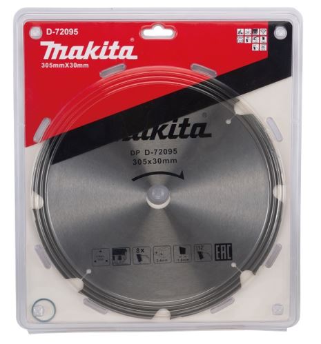 Pânză de ferăstrău Makita PCD pentru plăci de fibrociment 305 x 30 mm, 8T D-72095