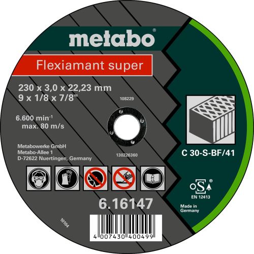 METABO Disc de tăiere - piatră-FLEXIA SUPER 180x3,0x22,2 616143000