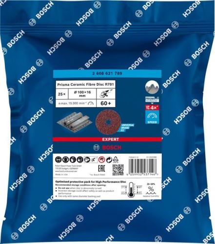 Disc fibră BOSCH EXPERT PRISMA R781,100,P60,25buc 2608621789