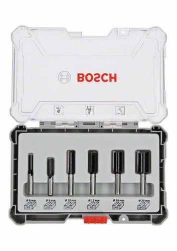 Set de frezat BOSCH cu ax drept de 8 mm, 6 buc 2607017466