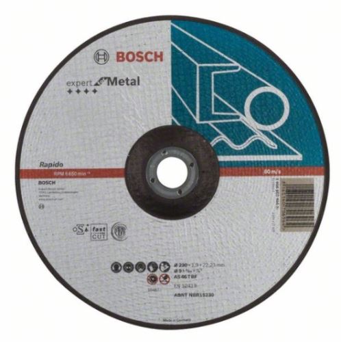 BOSCH Disc de tăiere profilat Expert for Metal – Rapido AS 46 T BF, 230 mm, 1,9 mm 2608603404