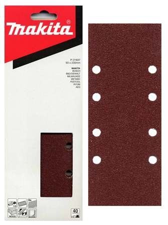 Hârtie abrazivă MAKITA 93x228 mm 8 găuri K240, 10 buc P-36049