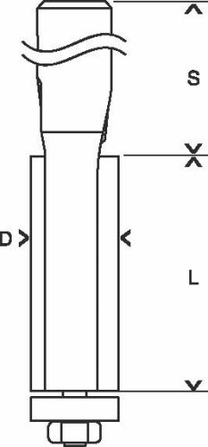 BOSCH Dispozitiv de tăiere de aliniere 8 mm, D1 12,7 mm, L 25,4 mm, G 71,5 mm 2608629381