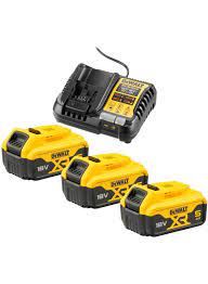 DeWALT Starter set încărcător + 3 baterii 18V 5.0Ah DCB1104P3