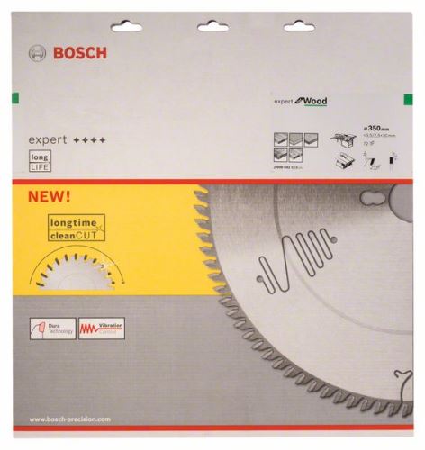 Pânză de ferăstrău BOSCH Expert pentru lemn 350 x 30 x 3,5 mm, 72 2608642513