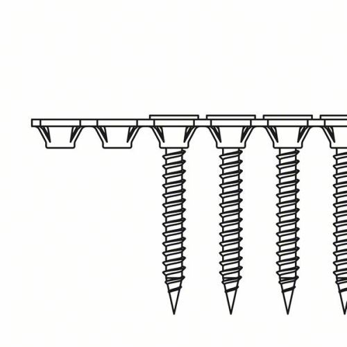 Șurub cu tăiere rapidă BOSCH, filet fin 3,9 x 35 SF; 35 mm (1000 buc) 2608000552