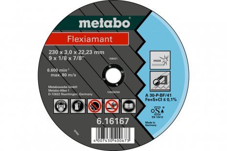 METABO Disc abraziv Flexiamant 180 x 3,0 x 22,23 INOX, TF 42 616299000