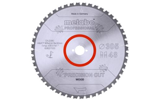 Pânză de ferăstrău METABO HW/CT 305 x 30 mm, 48 dinți 628227000