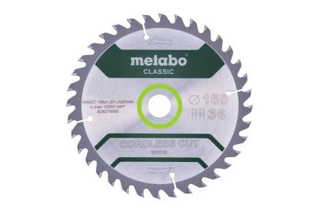 Pânză de ferăstrău METABO 165 x 20 mm, 36 dinți, 15° CordlessCutClassic 628279000