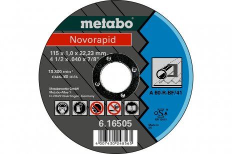 METABO Disc abraziv Novorapid 230 x 1,9 x 22,23 mm, otel, TF 42 - 616509000 616509000