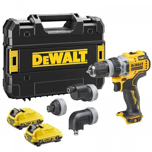 DeWALT Burghiu cu acumulator cu cap multifunctional 12V 2x3.0Ah DCD703L2T