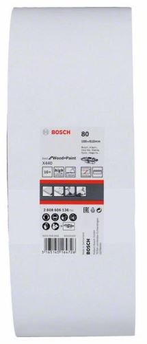 Set curea șlefuit BOSCH 10 bucăți X440 100 x 610 mm, 80 2608606136