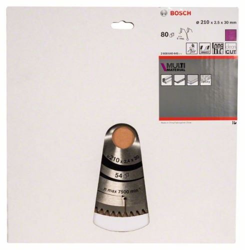 Pânză de ferăstrău BOSCH Multi Material 210 x 30 x 2,5 mm; 80 2608640445