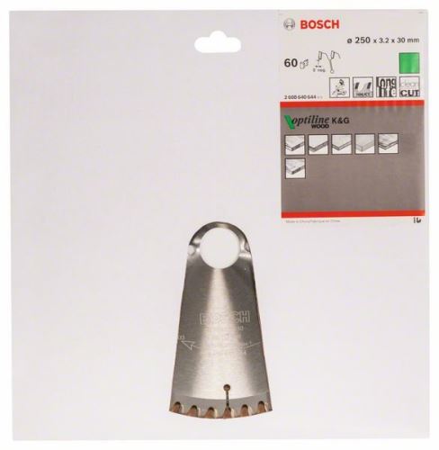 BOSCH Pânză de ferăstrău Optiline Wood 250 x 30 x 3,2 mm, 60 2608640644