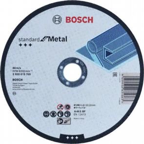 Disc de tăiere BOSCH Standard pentru metal 180 x 1,6 x 22,23 mm, drept 2608619769