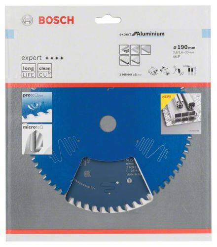 Pânză de ferăstrău BOSCH Expert pentru aluminiu 190 x 20 x 2,6 mm, 56 2608644101