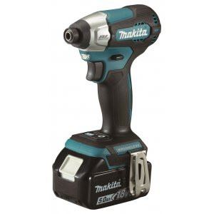 MAKITA Șurubelniță cu impact fără fir 1/4" Li-ion LXT 18V/5.0Ah, Makpac DTD157RTJ