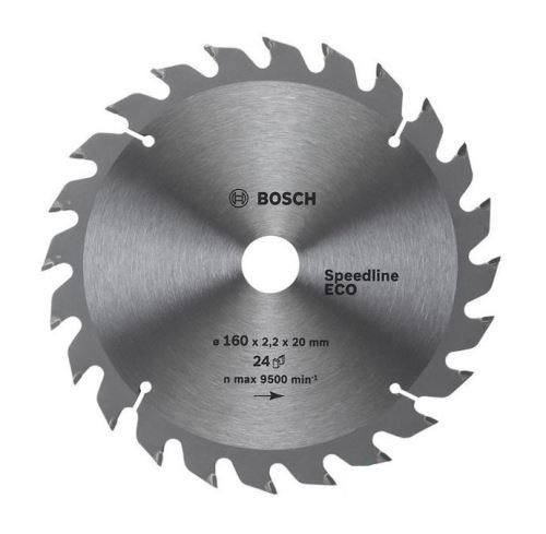 Pânză de ferăstrău BOSCH Eco pentru Lemn 160x2,2/1,4x20 24T 2608644373