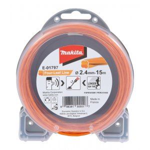 Snur MAKITA nailon 2,4 mm, portocaliu, 15 m, special pentru mașini cu baterii E-01797