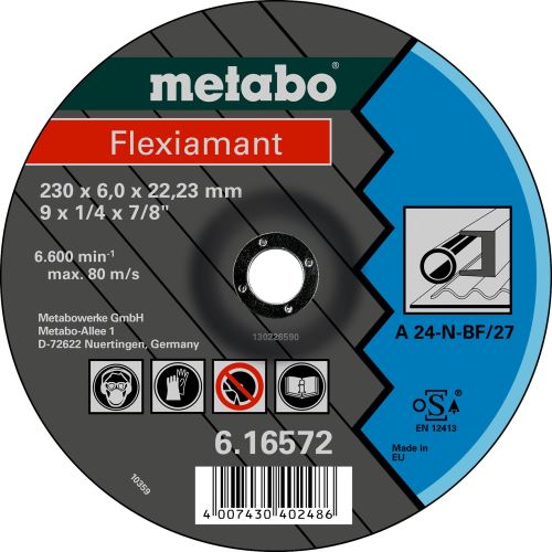 METABO Disc de șlefuit - oțel (10 buc) 180x6x22mm 616560000