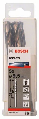 Burghie BOSCH pentru metal HSS-Co, DIN 338 9,5 x 81 x 125 mm (5 buc) 2608585897