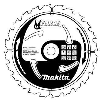 Pânză de ferăstrău pentru lemn MAKITA MFORCE 170x2x30 mm 24 dinți B-08012