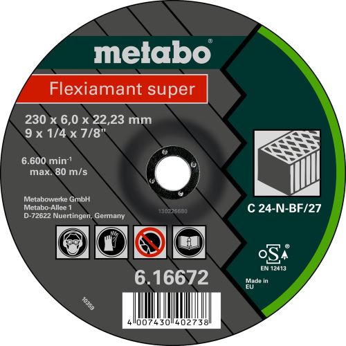 METABO Disc abraziv - piatra 115x6x22,2 mm 616729000