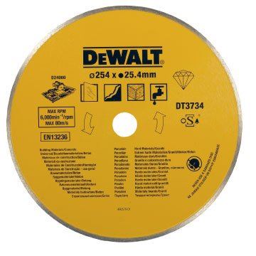 Disc DeWALT DIA pentru gresie si portelan, 254 mm (pentru D24000) DT3734