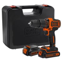 BLACK+DECKER Mașină de găurit cu baterie 18V cu 2 viteze + 2 baterii BDCHD18KB