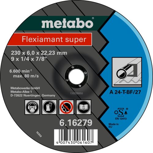 METABO Disc abraziv - oțel, (10 buc) 180x6x22,2 mm drept 616277000