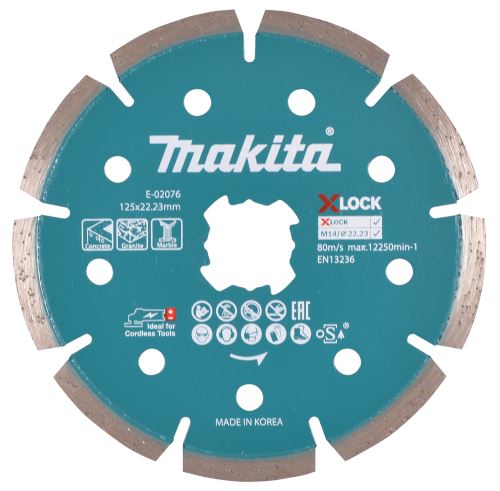 Disc de tăiere diamantat MAKITA X-lock 125x1,6x22,23 mm E-02076