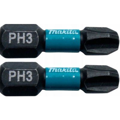 Bit de torsiune MAKITA 1/4" IMPACT BLACK PH3, 25 mm 2 buc B-63622