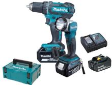 MAKITA Burghiu șurubelniță fără fir cu lanternă 3x Li-ion LXT 18V/3.0 Ah, Makpac DDF482RFJ1 MAKITA Burghiu șurubelniță fără fir cu lanternă 3x Li-ion LXT 18V/3.0 Ah, Makpac DDF482RFJ1