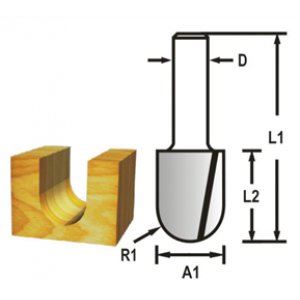 MAKITA Tijă freză de canelare 6 mm, 9,5x12,7x44 mm D-47818