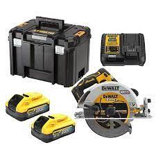 Ferăstrău circular DeWALT 18V XR 190mm 2x 5.0Ah baterie PowerStack DCS573H2T