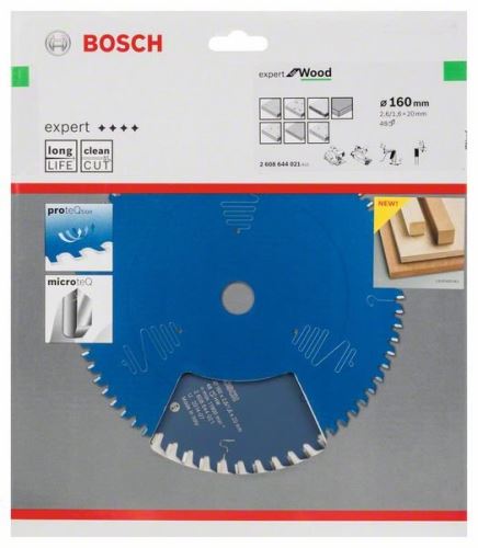 Pânză de ferăstrău BOSCH Expert pentru lemn 160 x 20 x 2,6 mm, 48 2608644021