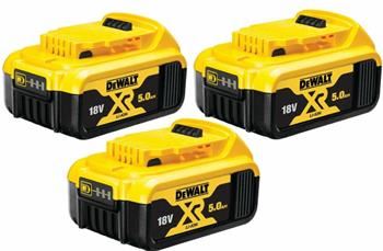 Kit de pornire DeWALT 18V 3 baterii 5Ah DCB184P3